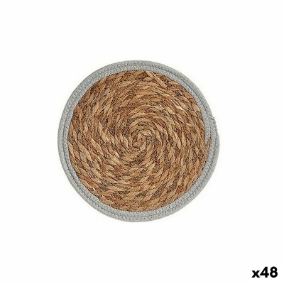 Dessous de plat Gift Decor 89717 89717 Gris Naturel Fibre naturelle Ø 30 cm 30 x 1 x 30 cm (48 Unités)
