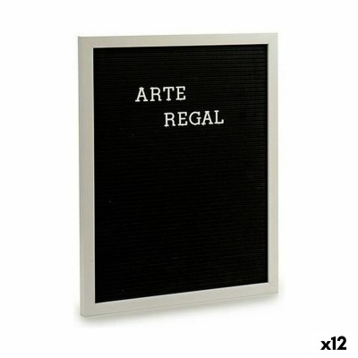 Cadre Gift Decor 630001 630001 Blanc Noir 2,5 x 50,5 x 40,5 cm Panneau 144 Lettres (12 Unités)