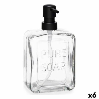Distributeur de Savon Berilo B5463U-1-361 Pure Soap Transparent Verre Plastique 570 ml 10 x 18 x 6 cm (6 Unités)