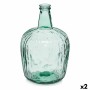 Decorative bottle Gift Decor 2255/08R 2255/08R Transparent Stripes 8 L 14 x 44 x 13 cm 20 x 37,5 x 20 cm Decoration (2 Units)