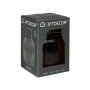 Vase Gift Decor V1522IP-S V1522IP-S Grey Golden Glass Stripes 14,5 x 22 x 14,5 cm (6 Units)
