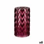Vase Gift Decor V1220MMS-5 V1220MMS-5 Pink Crystal Ear (of wheat) Engraving 11,3 x 19,5 x 11,3 cm (6 Units)