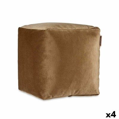 Pouf Gift Decor QUADRADO-BEJE QUADRADO-BEJE Marron polystyrène Velours (4 Unités)