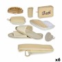 Ensemble de Bain Berilo AR1910122 AR1910122 Marron 30 x 6,5 x 30 cm Panier (6 Unités)
