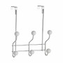 Porte-manteaux pour portes Berilo W4742-6H W4742-6H Blanc Métal Plastique 10 x 22 x 26 cm 22,5 x 25 x 9 cm (24 Unités)
