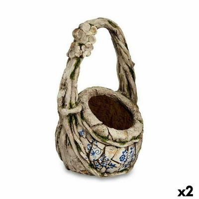 Figure décorative de jardin Ibergarden ZD19018 ZD19018 Polyrésine Vase 25,5 x 44 x 27,5 cm (2 Unités)