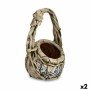 Figure décorative de jardin Ibergarden ZD19018 ZD19018 Polyrésine Vase 25,5 x 44 x 27,5 cm (2 Unités)