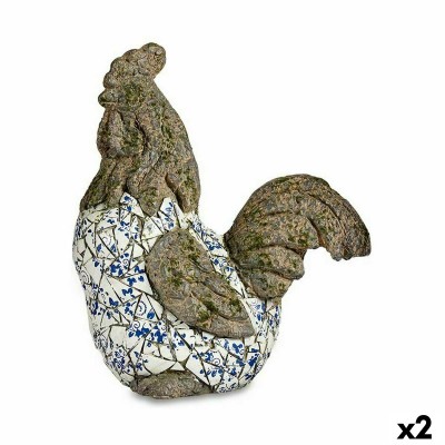 Figure décorative de jardin Ibergarden ZD18059 ZD18059 Polyrésine Coq 22,5 x 46 x 41,5 cm (2 Unités)
