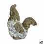 Figure décorative de jardin Ibergarden ZD18059 ZD18059 Polyrésine Coq 22,5 x 46 x 41,5 cm (2 Unités)