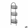 Shelves Gift Decor B2607 B2607 Black Metal 21,2 x 97 x 28,5 cm (4 Units)