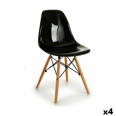 Dining Chair Gift Decor 80025-PC-BLACK Kirk Black 53 x 82 x 47 cm (4 Units)