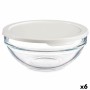 Round Lunch Box with Lid Pasabahce 1113325-53553 Chefs White 595 ml (6 Units)