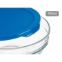 Round Lunch Box with Lid Pasabahce 1113321-53553 Chefs Blue 595 ml (6 Units)