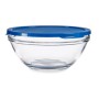 Round Lunch Box with Lid Pasabahce 1113324-53583 Chefs Blue 2,5 L (4 Units)