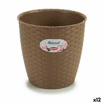 Cache-pot Stefanplast 73464 73464 Marron Plastique 19 x 17,5 x 19 cm (12 Unités)