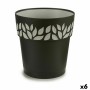 Self-watering flowerpot Stefanplast 94103 Cloe Anthracite Plastic 25 x 25 x 25 cm (6 Units)
