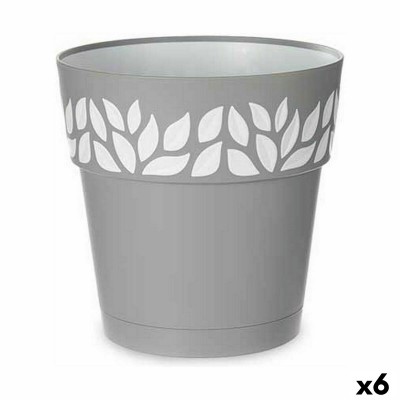 Pot auto-arrosant Stefanplast 94124 Cloe Gris Plastique 25 x 25 x 25 cm (6 Unités)