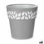 Pot auto-arrosant Stefanplast 94124 Cloe Gris Plastique 25 x 25 x 25 cm (6 Unités)