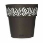 Self-watering flowerpot Stefanplast 88503 Gaia Anthracite Plastic 25 x 25 x 25 cm (6 Units)
