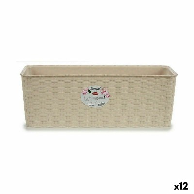 Planter Stefanplast 73760 73760 Beige Plastic 17,5 x 16 x 48,5 cm (12 Units)
