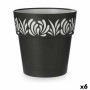 Pot auto-arrosant Stefanplast 88603 Gaia Anthracite Plastique 29 x 29 x 29 cm (6 Unités)