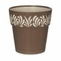Self-watering flowerpot Stefanplast 88302 Gaia Brown Plastic 15 x 15 x 15 cm (12 Units)