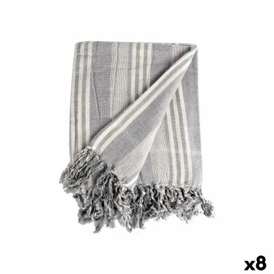 Multipurpose throw Gift Decor 2658LG 2658LG White Grey 235 x 205 cm Stripes (8 Units)
