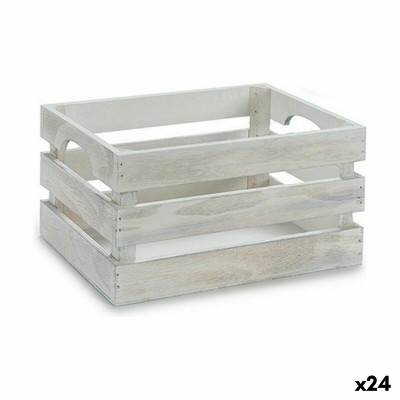 Boîte Décorative Gift Decor 4611D-WHI 4611D-WHI Blanc Peuplier Bois de peuplier (24 Unités)