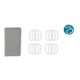 Shower Curtain Berilo SC-MIX-01-GREY SC-MIX-01-GREY Grey Polyethylene EVA 180 x 180 cm (12 Units)