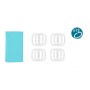 Shower Curtain Berilo SC-MIX-01-BLUE SC-MIX-01-BLUE Blue Polyethylene EVA 180 x 180 cm (12 Units)