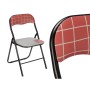 Folding Chair Gift Decor 70946 Hand Made Brown Black Grey Tile 43 x 46 x 78 cm 45 x 88 x 5 cm (6 Units)