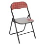 Folding Chair Gift Decor 70946 Hand Made Brown Black Grey Tile 43 x 46 x 78 cm 45 x 88 x 5 cm (6 Units)