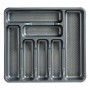 Cutlery Organiser Kinvara 041188 041188 Grey Plastic 39 x 5 x 42,5 cm 42,5 x 5 x 39 cm (15 Units)