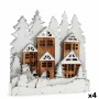 Figurine Décorative Krist+ YF19-107 YF19-107 Blanc Marron ville 44 x 44,7 x 6 cm Lumière (4 Unités)