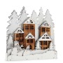 Figurine Décorative Krist+ YF19-107 YF19-107 Blanc Marron ville 44 x 44,7 x 6 cm Lumière (4 Unités)
