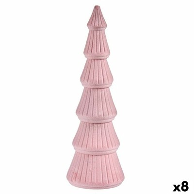 Sapin de Noël Krist+ OT22046-4P OT22046-4P Rose Velours Bois 12 x 34,5 x 12 cm (8 Unités)