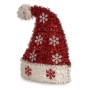 Bonnet de Père Noël Krist+ 19CD063 19CD063 Blanc Rouge Argent Bonnet de Père Noël 17 x 23 x 9,5 cm guirlande (12 Unités)