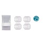 Rideau de Douche Berilo 214 214 Gris Transparent Plastique PEVA 180 x 180 cm 16 x 28,5 x 4 cm (12 Unités)