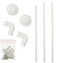 Shower rail Berilo B0769 B0769 White Aluminium 90 x 90 cm 113 x 2,5 x 7,5 cm Shower Curtain (18 Units)