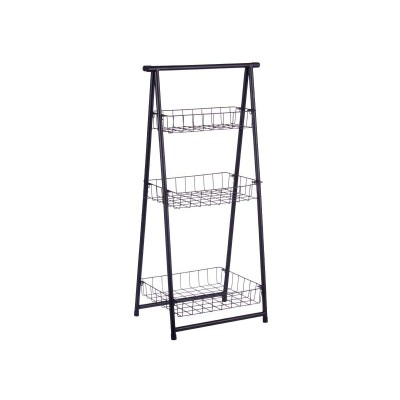 Étagère Kinvara CN-W2672C-A CN-W2672C-A Noir Métal Fer 44 x 31 x 90 cm 44 x 90 x 31 cm 48 x 8,5 x 38 cm