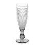 Champagne glass Vivalto PR-00719B/BHA6 SMOKE PR-00719B/BHA6 SMOKE Transparent Anthracite Glass 185 ml Diamond (6 Units)