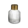 Vase Gift Decor V1522IP-T V1522IP-T Transparent Golden Glass 14,5 x 22 x 14,5 cm (6 Units)