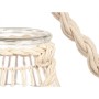 Candleholder Gift Decor 22813W 22813W White Transparent Glass Rope 17 x 25 cm 17 x 27 x 17 cm Tin (4 Units)