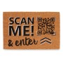 Doormat Gift Decor MAGICAL PLACE Scan Me! Yellow Blue White Red Natural PVC Coconut Fibre 60 x 1 x 40 cm (12 Units)