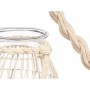 Candleholder Gift Decor 22812W 22812W White Transparent Glass Rope 20 x 30 cm 22 x 30 x 20 cm Tin (4 Units)