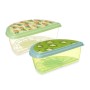 Lunch box Leknes TP581-2 TP581-2 Plastic Pineapple Kiwi 1,2 L Fruit (24 Units)