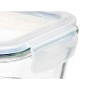 Lunch box Vivalto 90549 90549 Transparent Silicone polypropylene Borosilicate Glass 1 L 1L (12 Units)