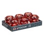 Bougeoir Gift Decor GJS8585L-R GJS8585L-R Orange Tuile Verre 8,4 x 9 x 8,4 cm Microsphères (12 Unités)