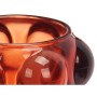 Bougeoir Gift Decor GJS8585L-R GJS8585L-R Orange Tuile Verre 8,4 x 9 x 8,4 cm Microsphères (12 Unités)