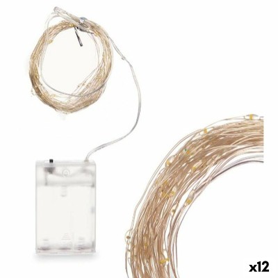 Wreath of LED Lights Gift Decor BL-010 BL-010 White Warm light 10,4 m 16 x 10 x 6 cm (12 Units)